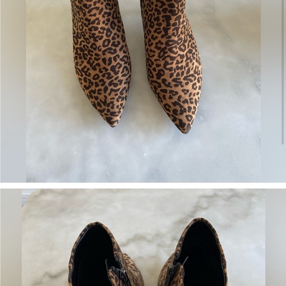 Circus by Sam Edelman Womens Kirby Embossed Pointed Toe Booties size 8.5 leopard - Picture 2 of 4
